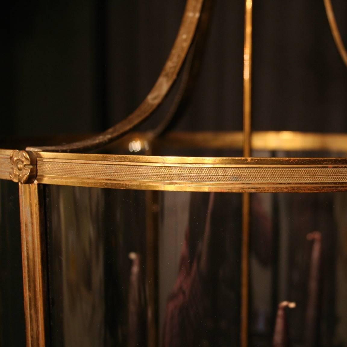 French Gilded Antique Convex Lantern 2