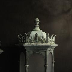 English Pair of Gothic Bronze Antique Wall Lanterns