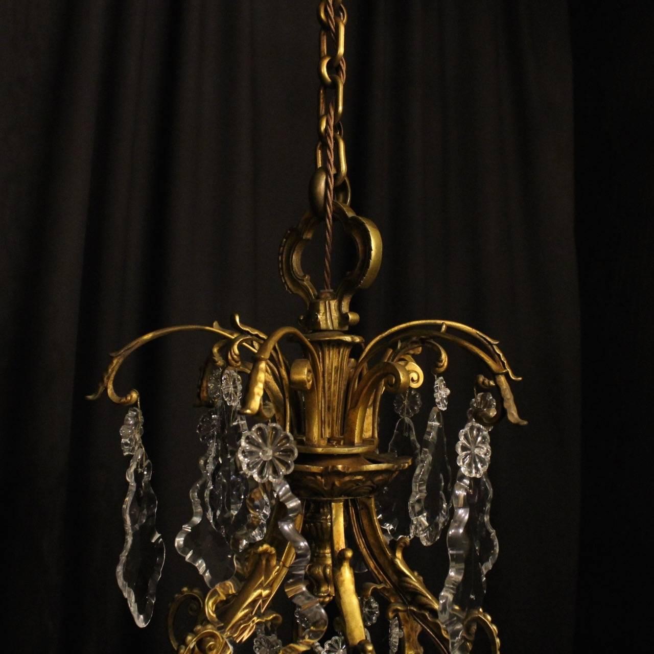 French Gilded Bronze Eighteen-Light Antique Chandelier 2