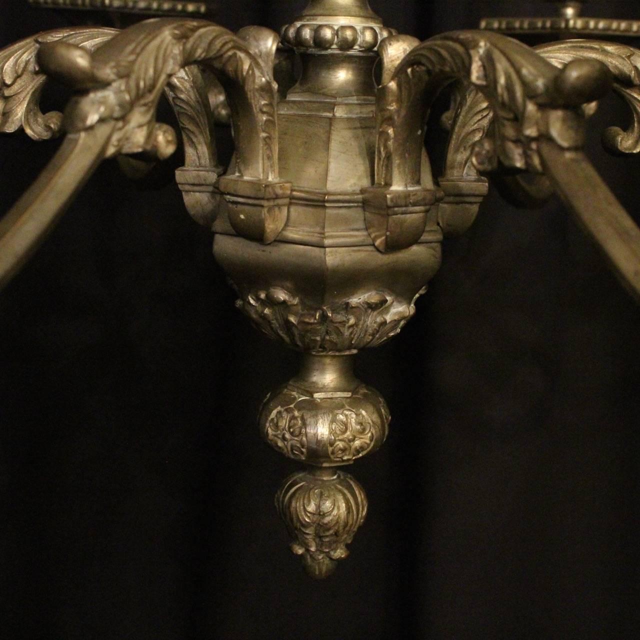 French Silver Six-Light Antique Chandelier 1