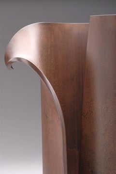 One Of A Kind Wrought Steel Table Top Sculpture Hand Made Minimalism