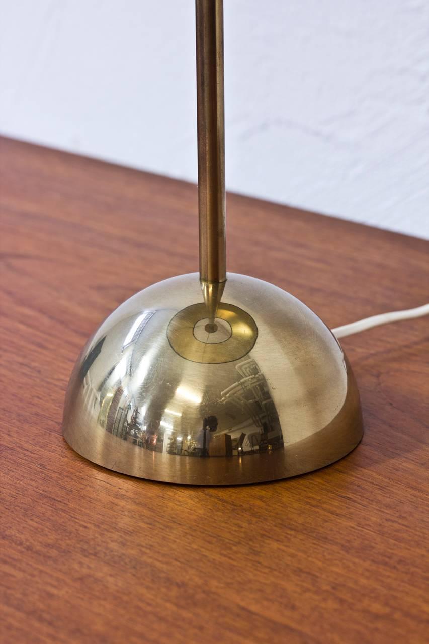 Swedish 1960s Scandinavian Brass Table Lamp by Bergboms