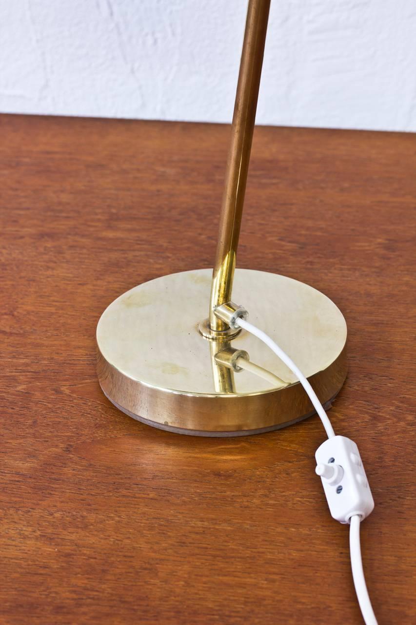 Mid-20th Century 1960s Scandinavian Brass Table Lamp by Tyringe Konsthantverk For Sale