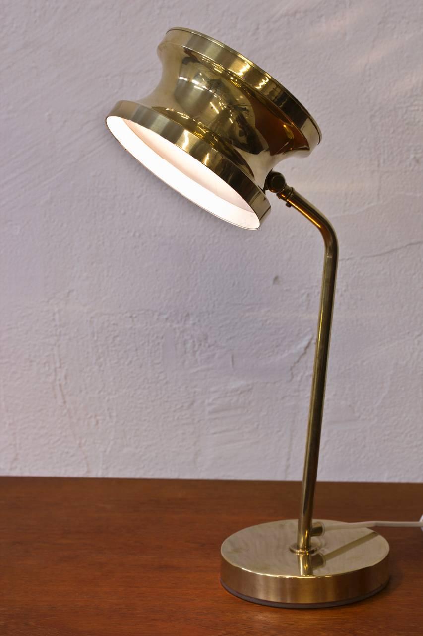 1960s Scandinavian Brass Table Lamp by Tyringe Konsthantverk For Sale 3