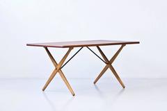 1950s "Cross Leg" Table by Hans J. Wegner