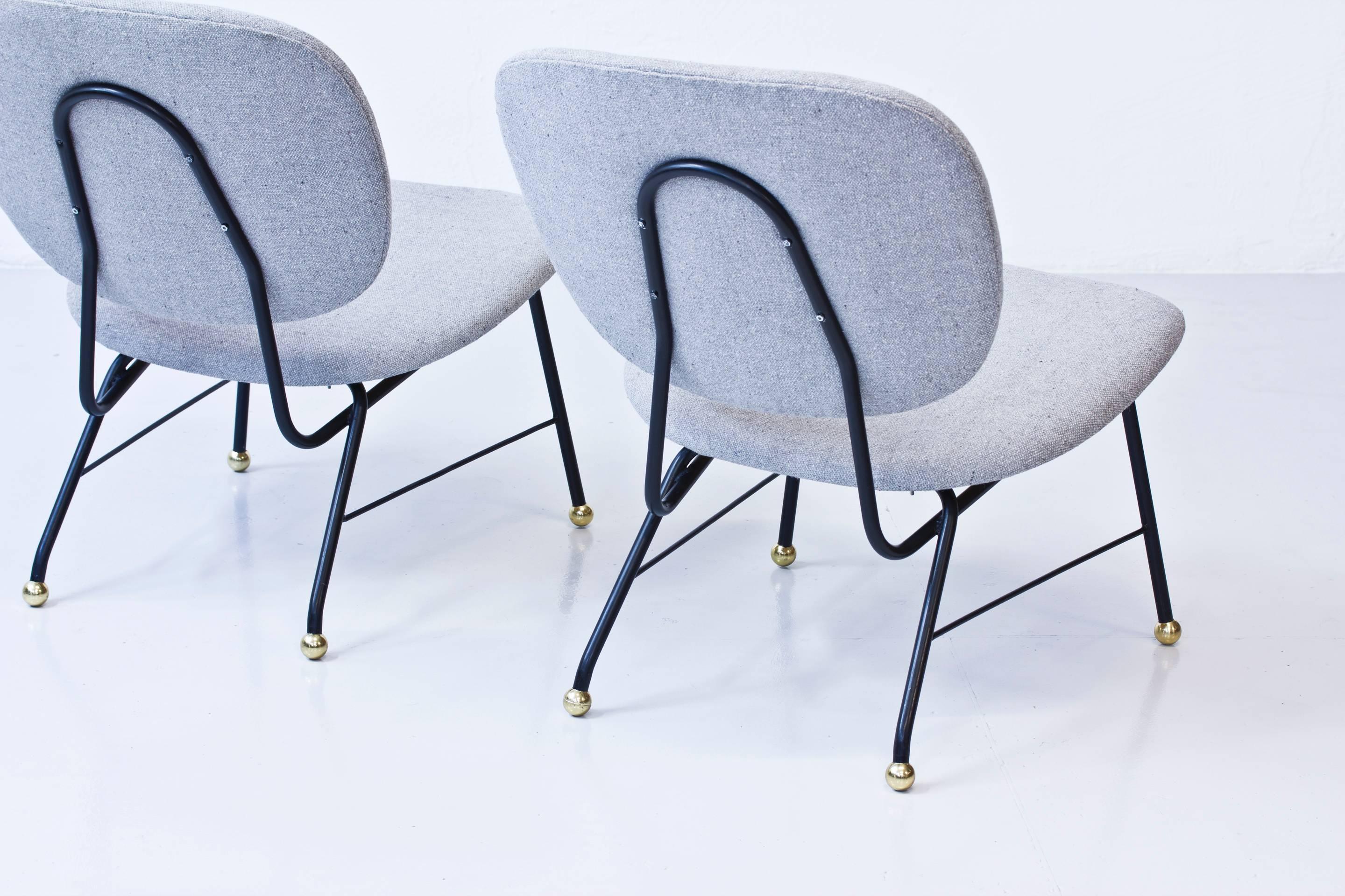 Lacquered 1950s Easy Chairs Attributed to Alf Svensson