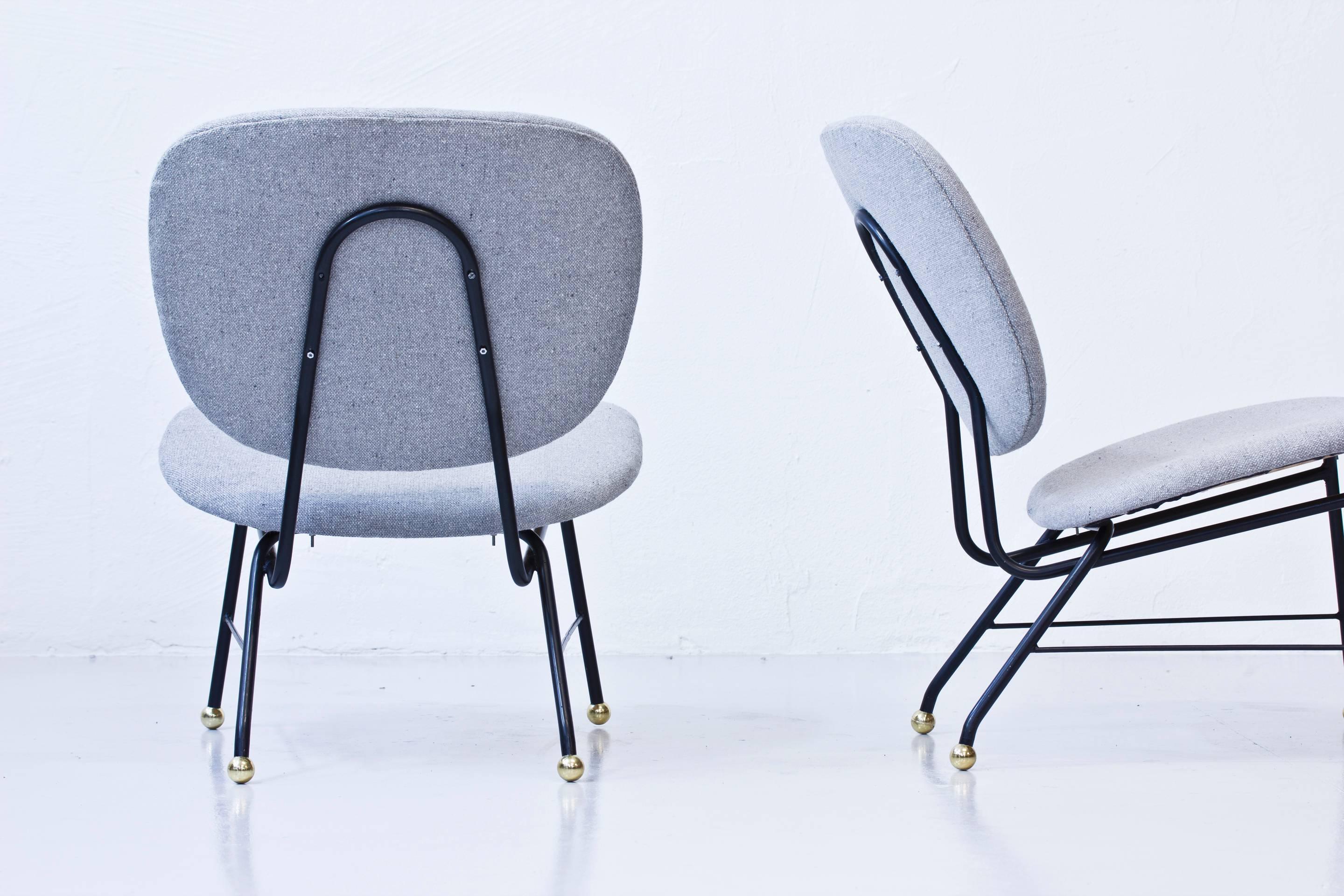 1950s Easy Chairs Attributed to Alf Svensson In Excellent Condition In Hägersten, SE