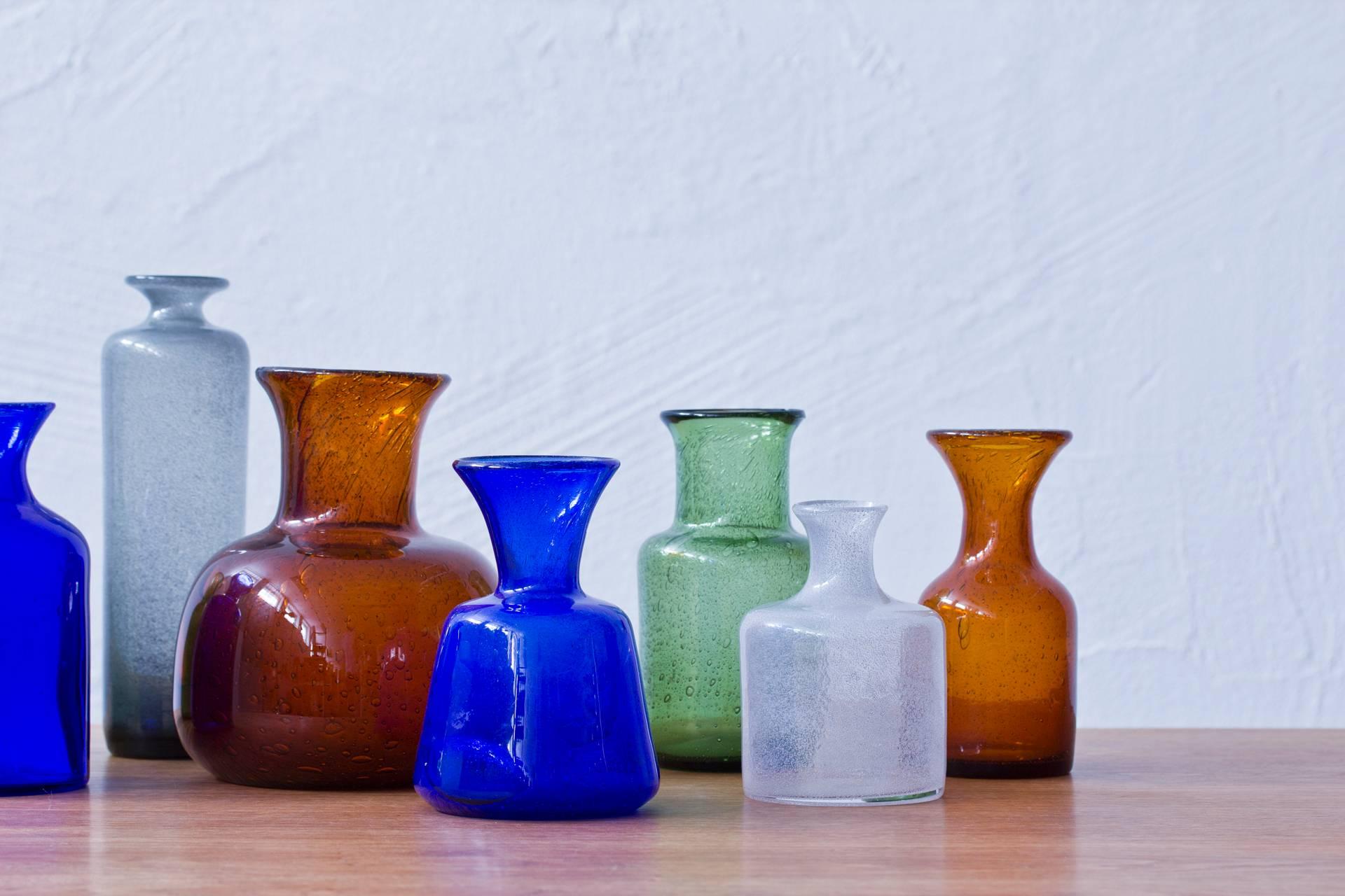 Swedish Collection of 1950s Vases by Erik Hoglund