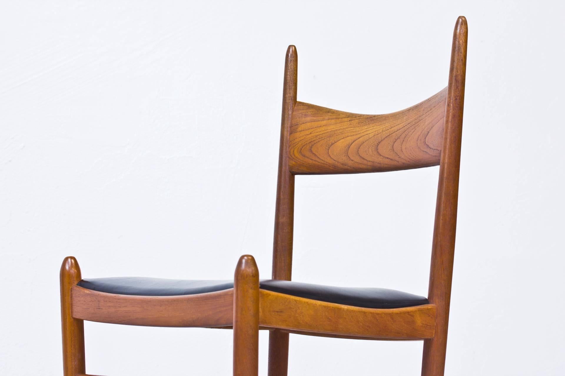 Set of Ten 1950s Teak Dining Chairs by Illum Wikkelsø 2