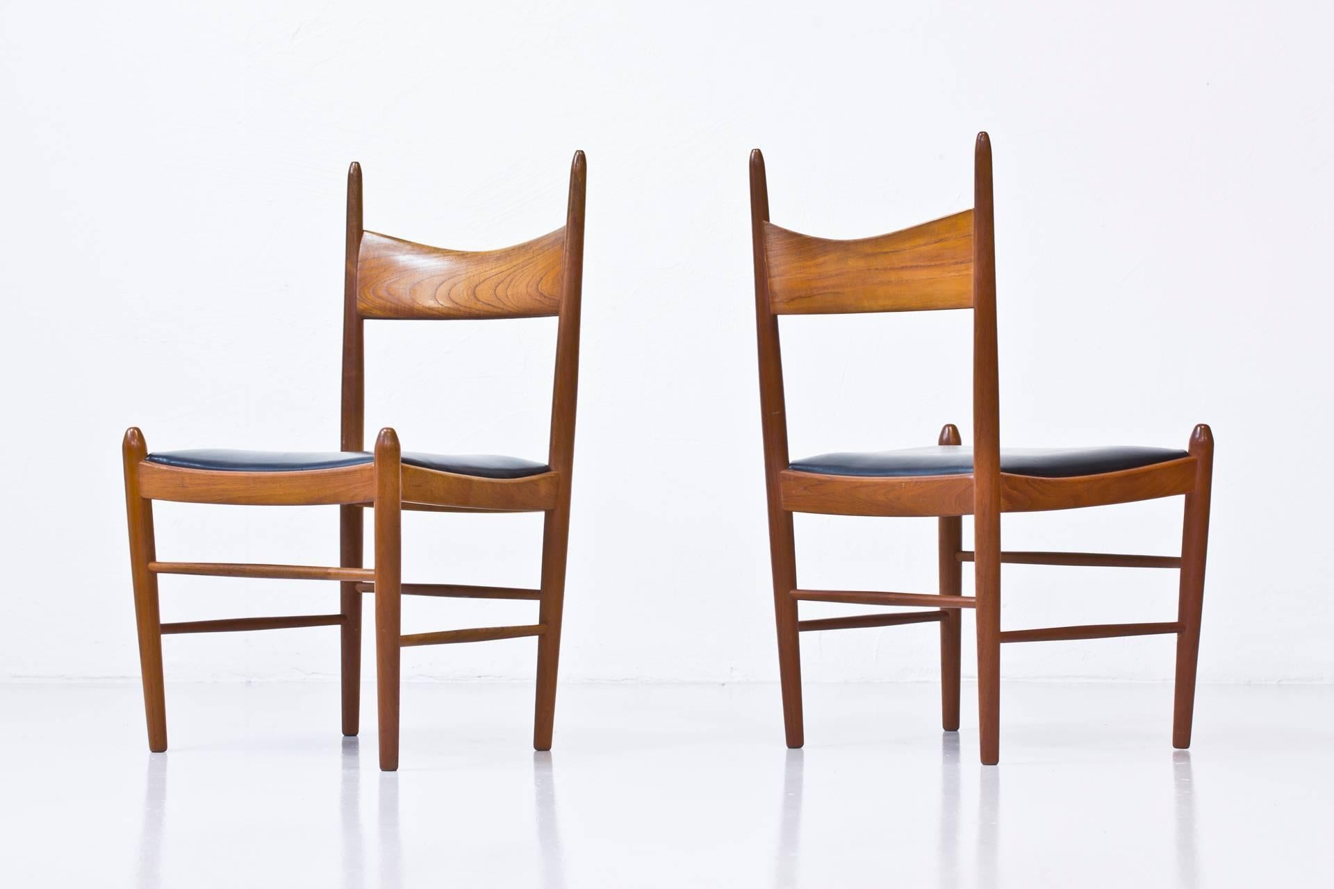 Danish Set of Ten 1950s Teak Dining Chairs by Illum Wikkelsø