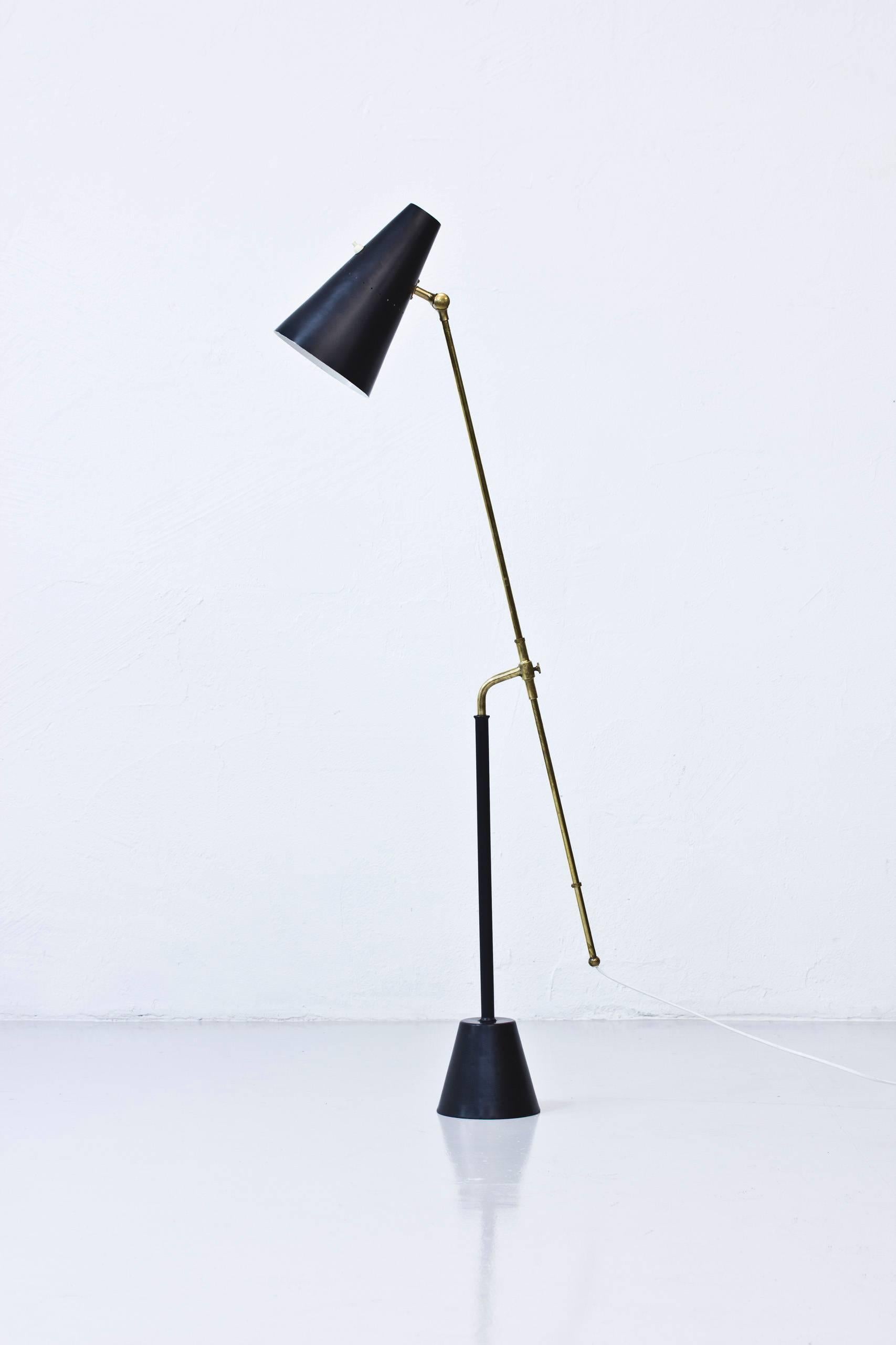 Scandinavian Modern Rare 1950s Floor Lamp by Hans Bergstrom