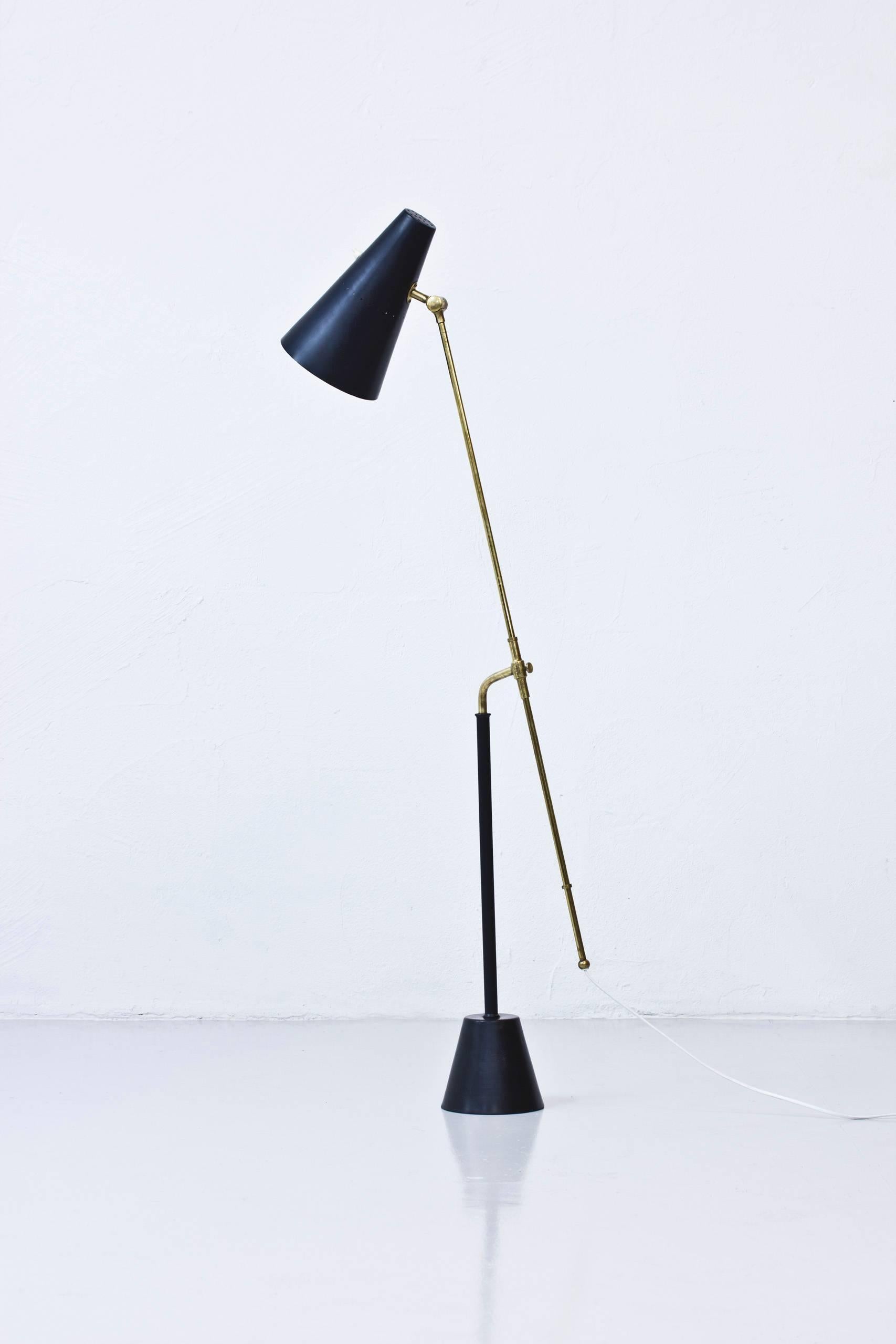 Swedish Rare 1950s Floor Lamp by Hans Bergstrom