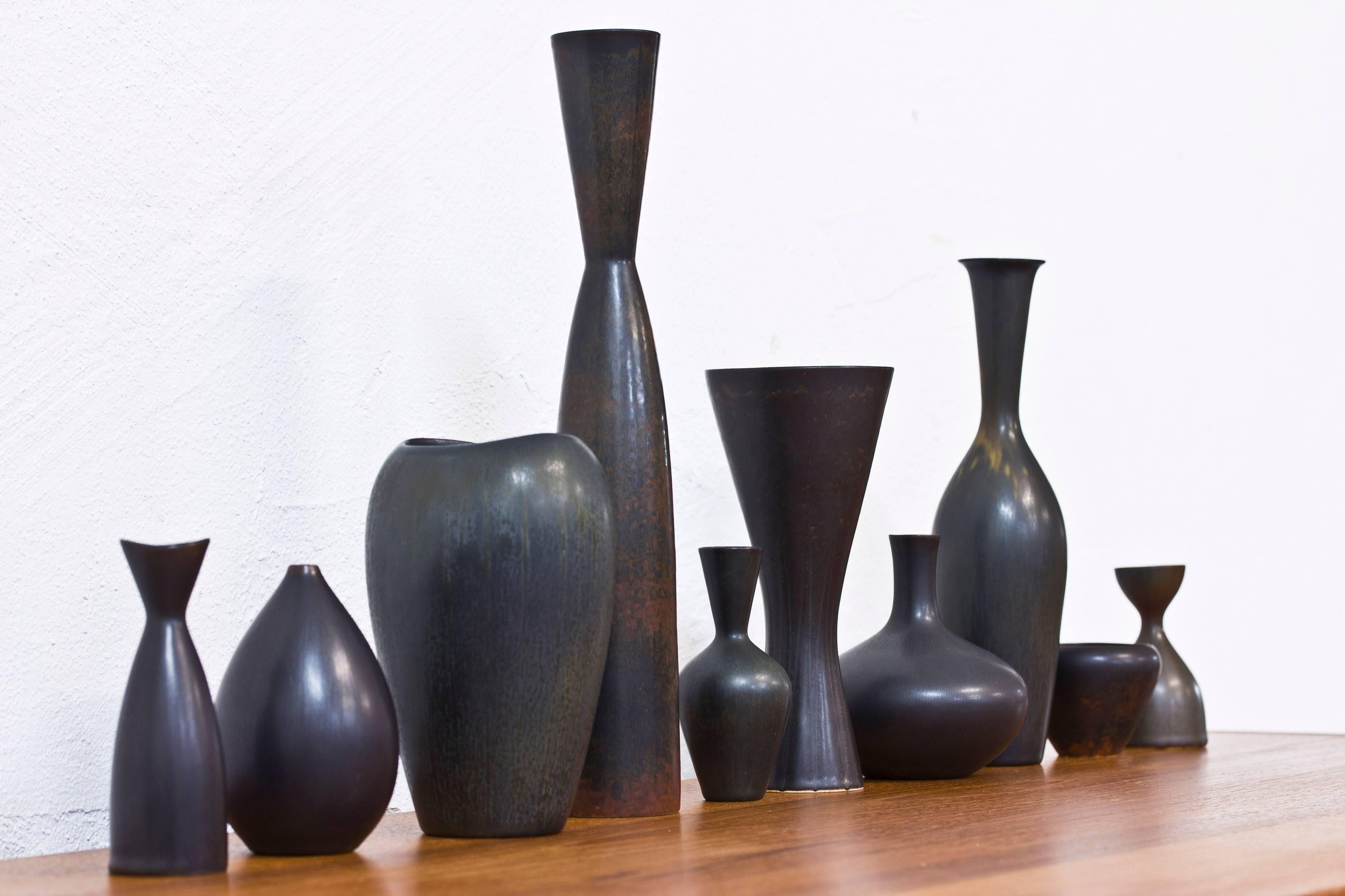 Swedish Collection of Ten Vases by Stalhane & Nylund