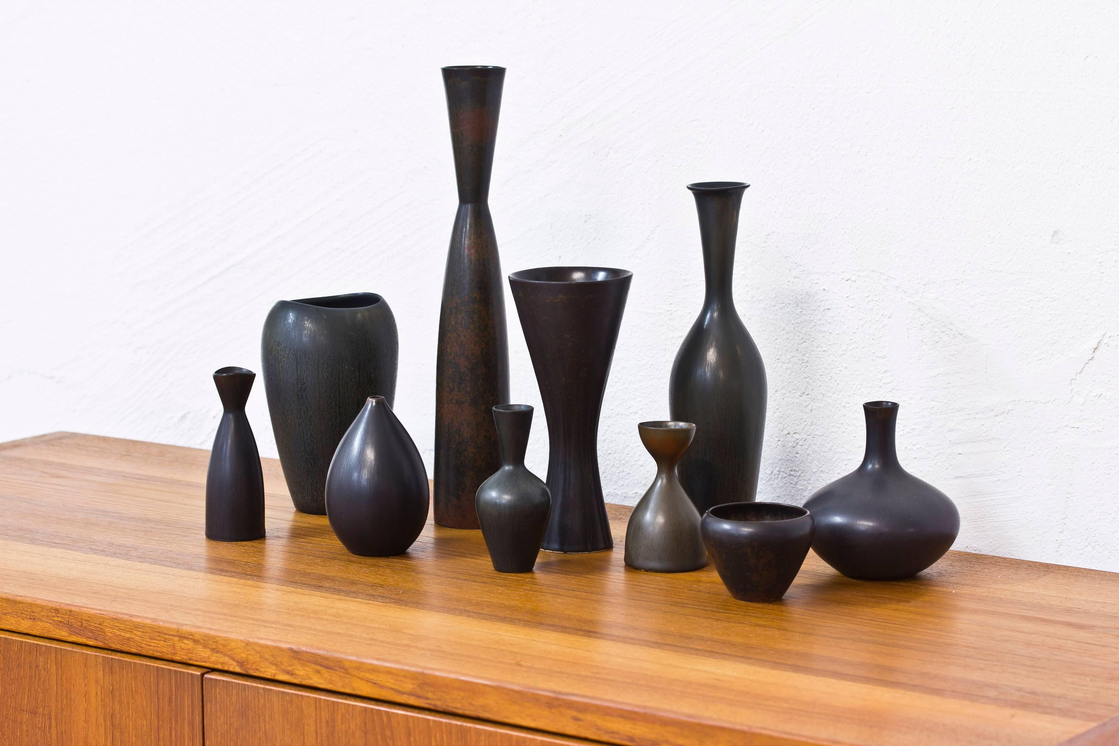 Scandinavian Modern Collection of Ten Vases by Stalhane & Nylund