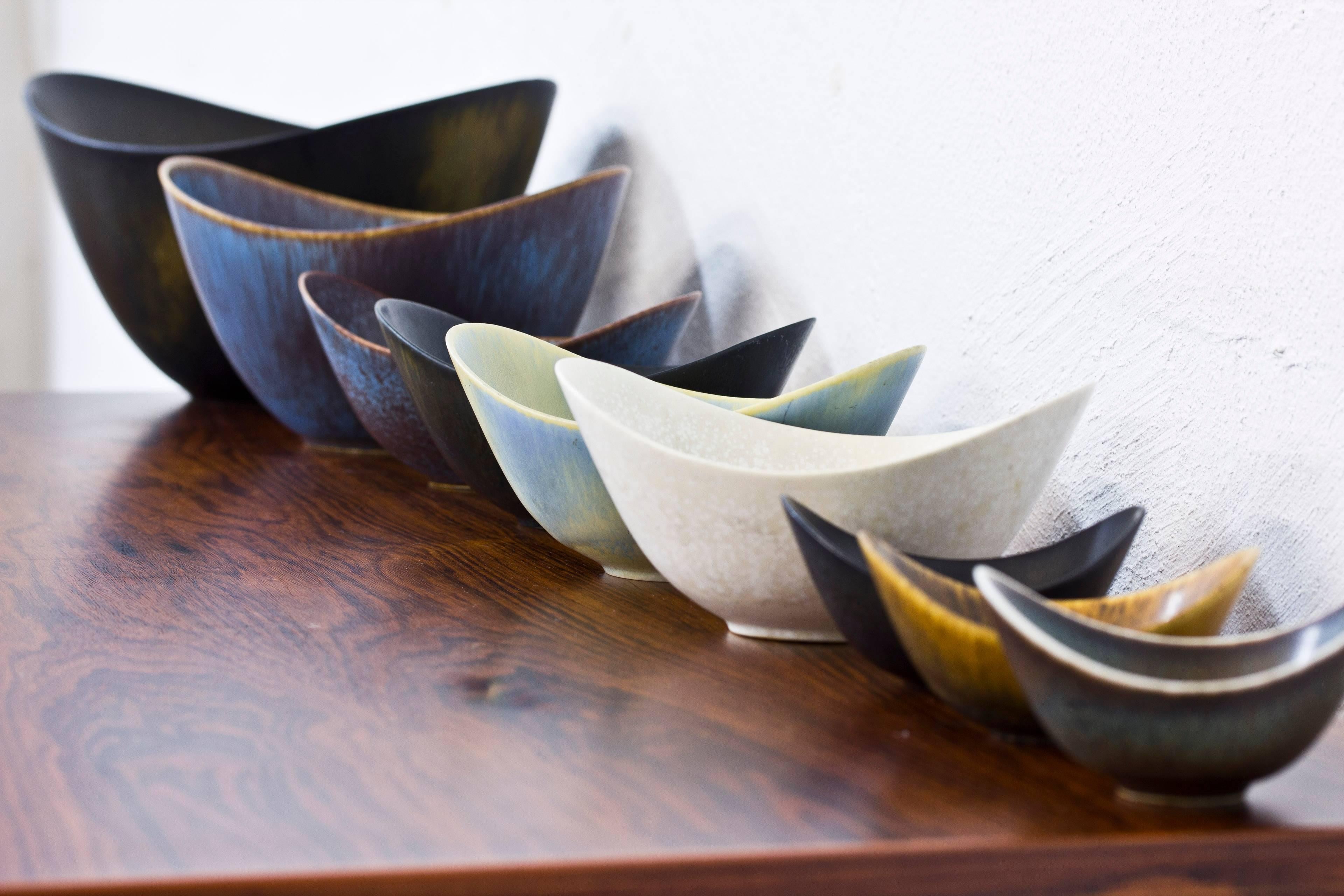 Swedish Collection of Ten Bowls by Gunnar Nylund