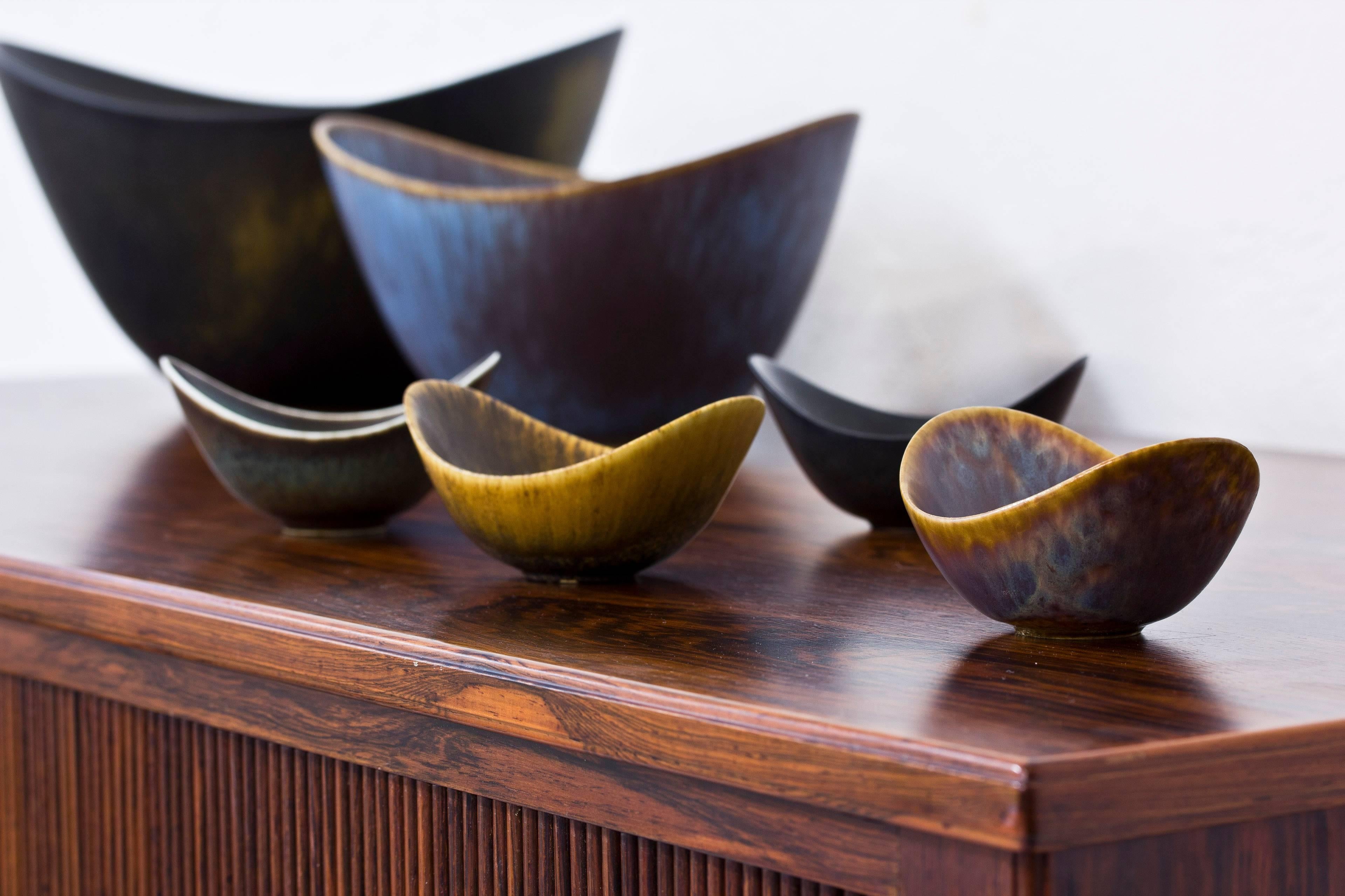 Stoneware Collection of Ten Bowls by Gunnar Nylund