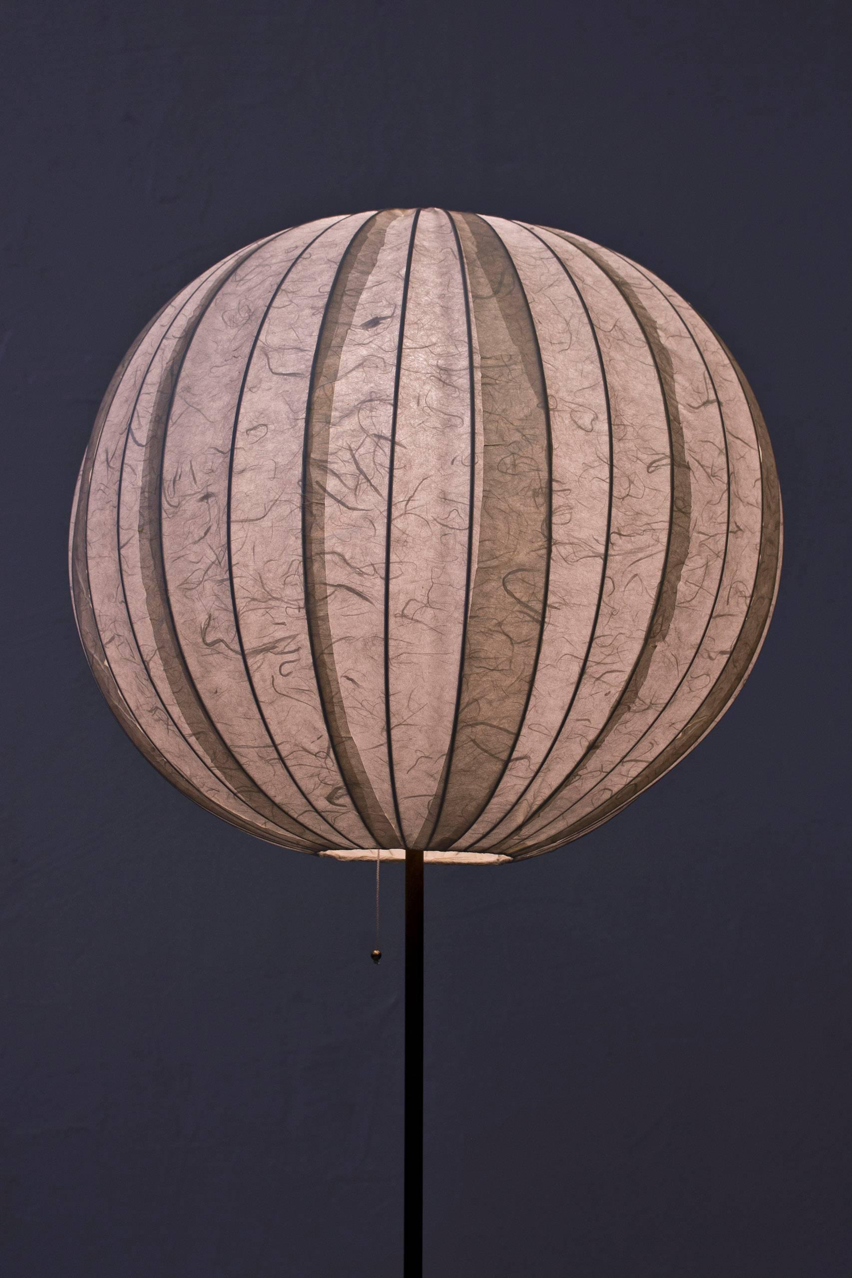 Brass Swedish 1950s Floor Lamp in the Manner of Hans Agne Jakobsson