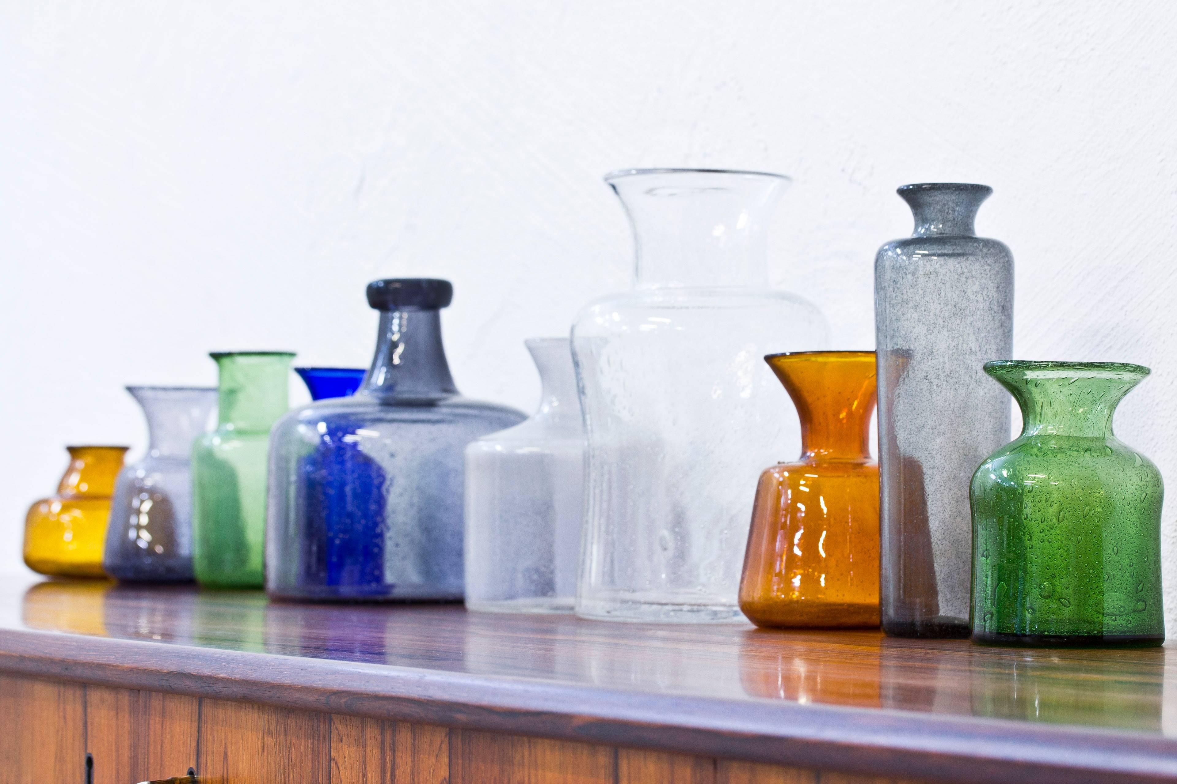 Scandinavian Modern Collection of Ten Vases by Erik Hoglund