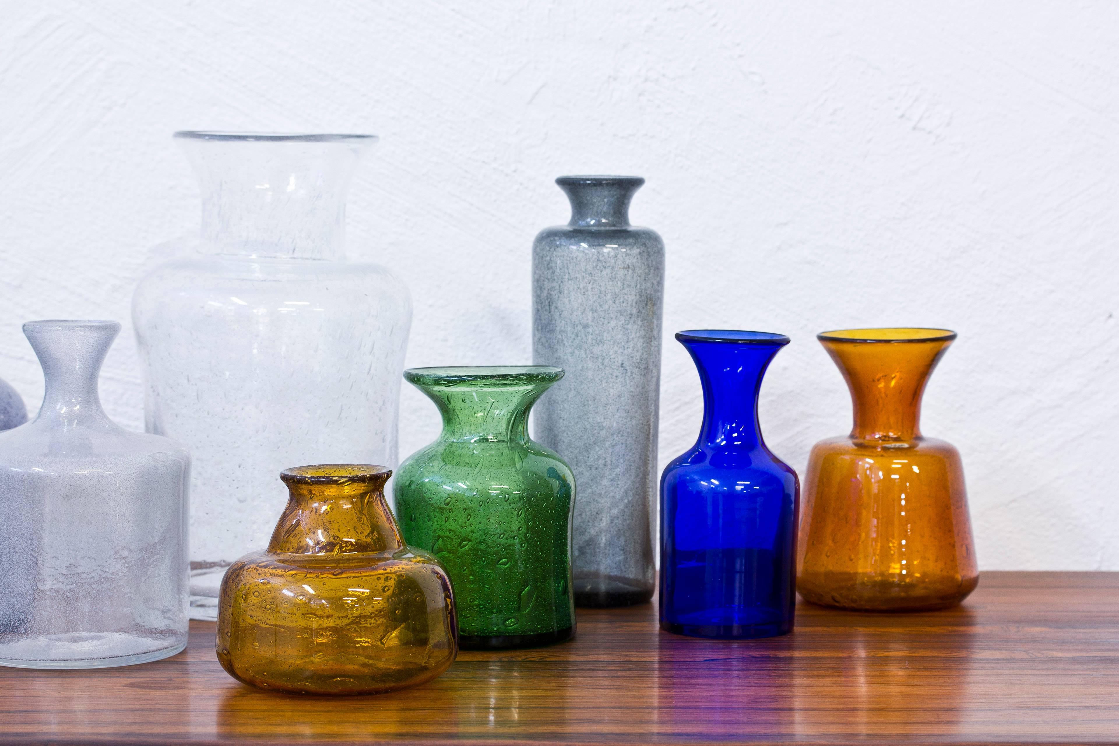 Mid-20th Century Collection of Ten Vases by Erik Hoglund
