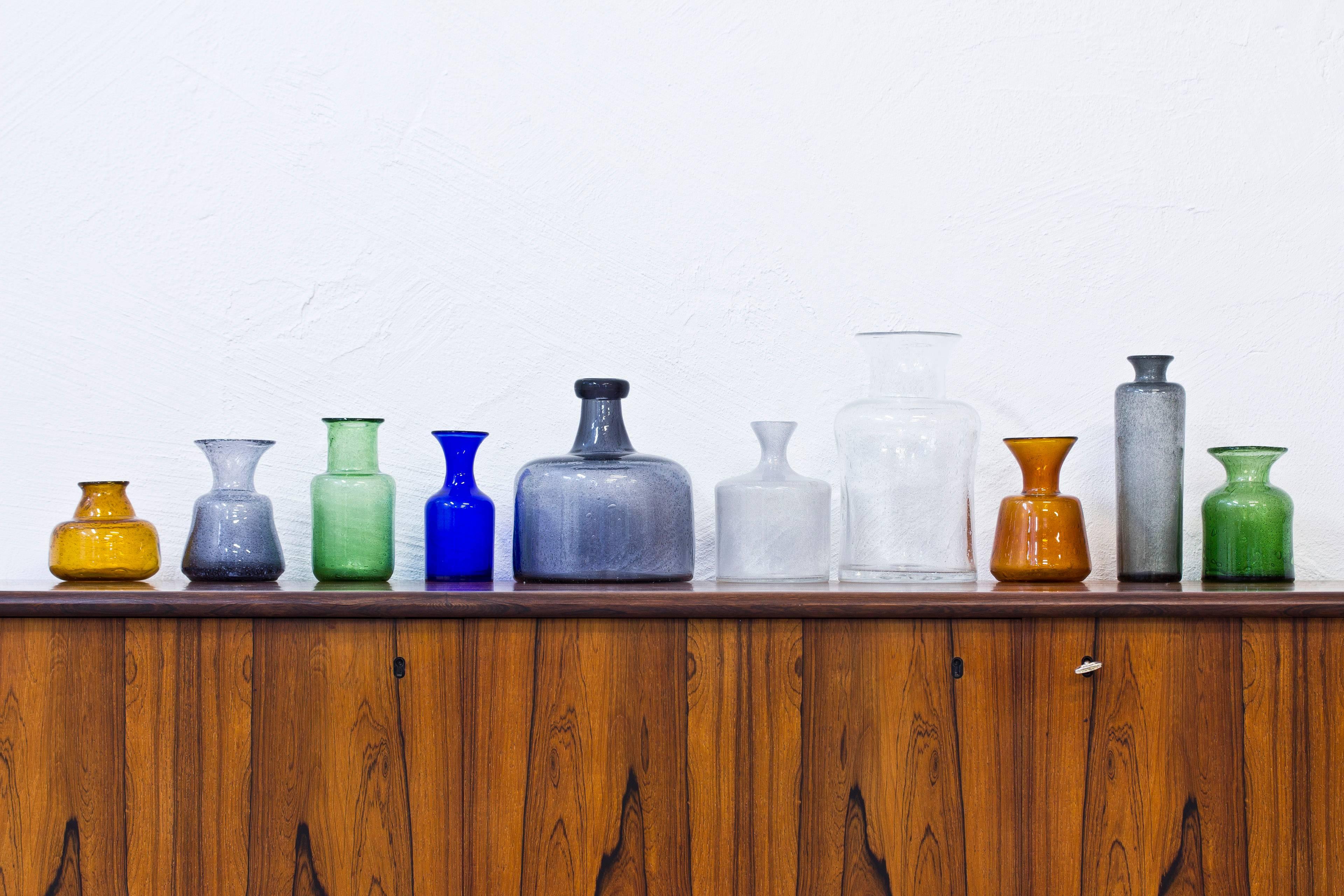 Swedish Collection of Ten Vases by Erik Hoglund