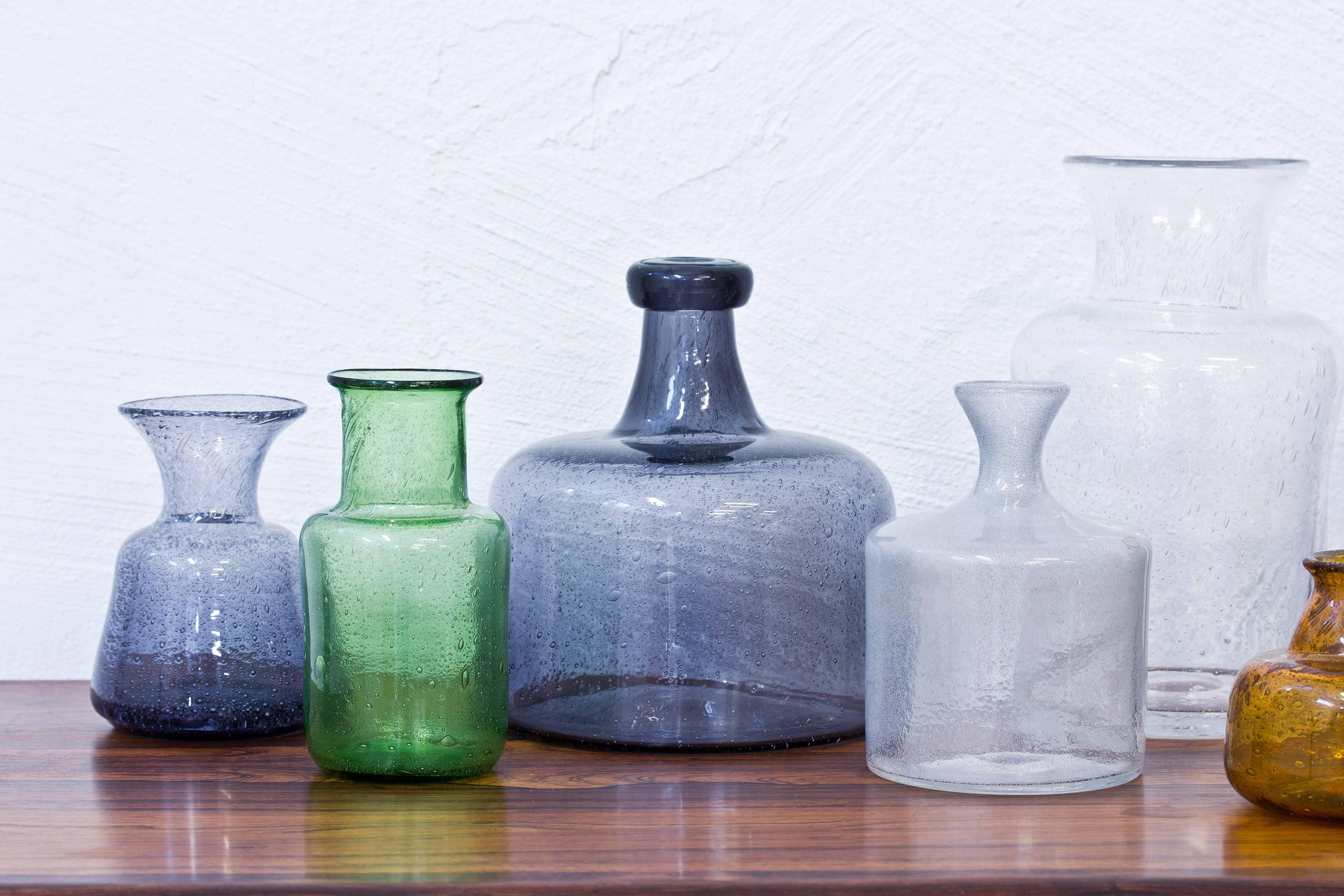 Collection of Ten Vases by Erik Hoglund In Excellent Condition In Hägersten, SE