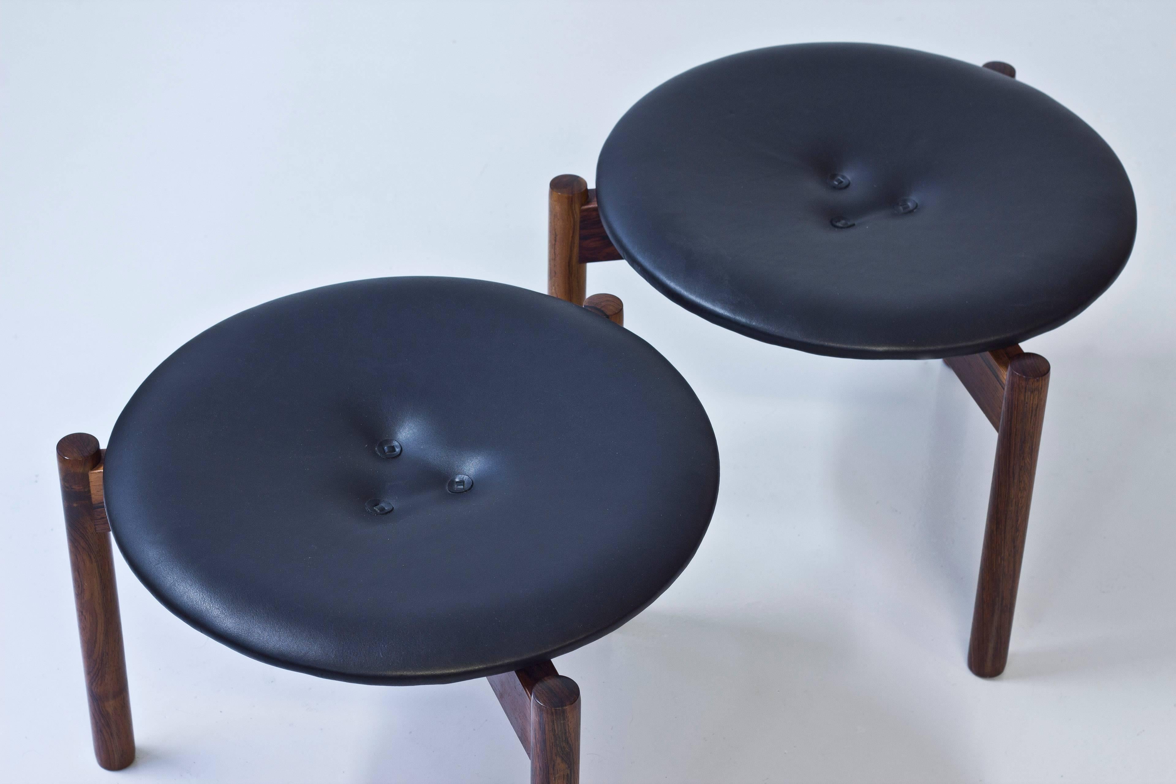 Rare 1960s Stools by Uno and Osten Kristiansson 1