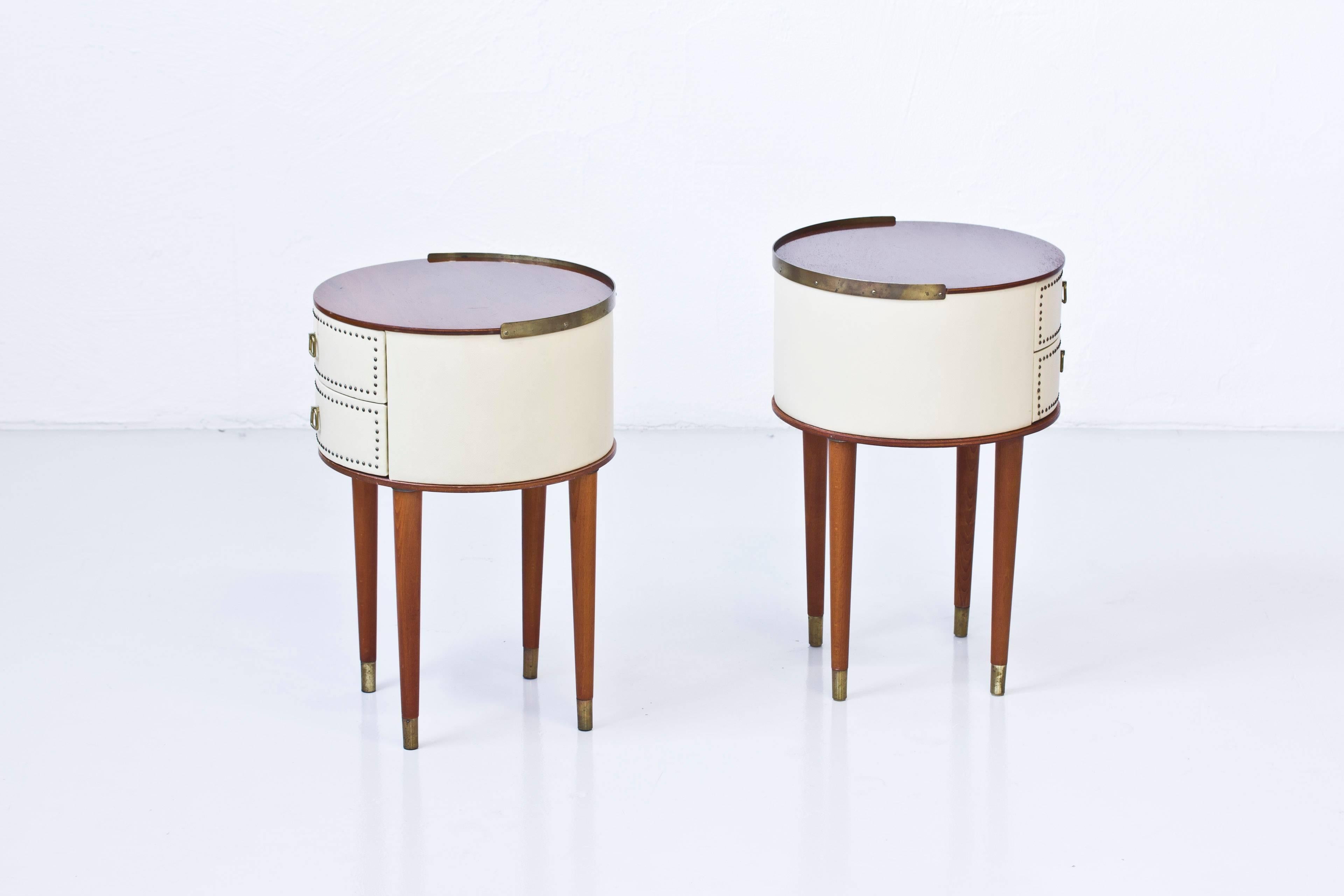 Swedish 1950s Nightstands by Halvdan Pettersson