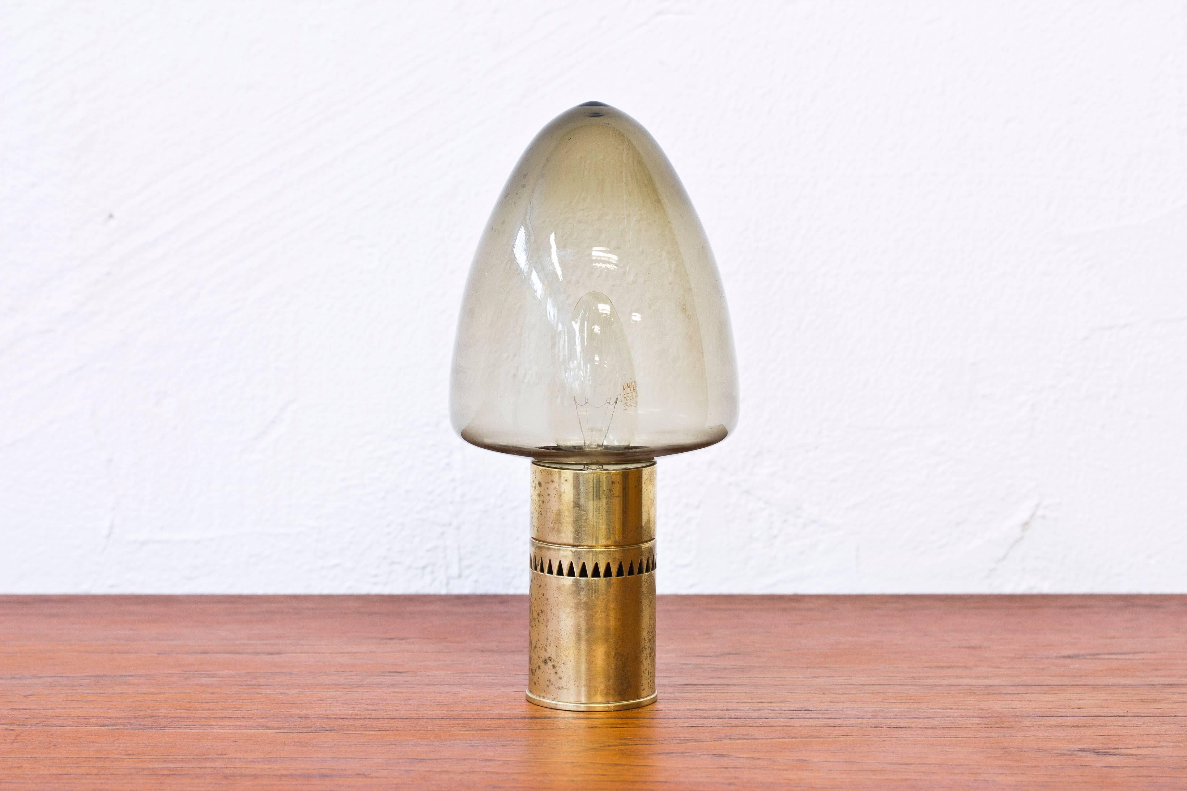 Brass and glass table light model 