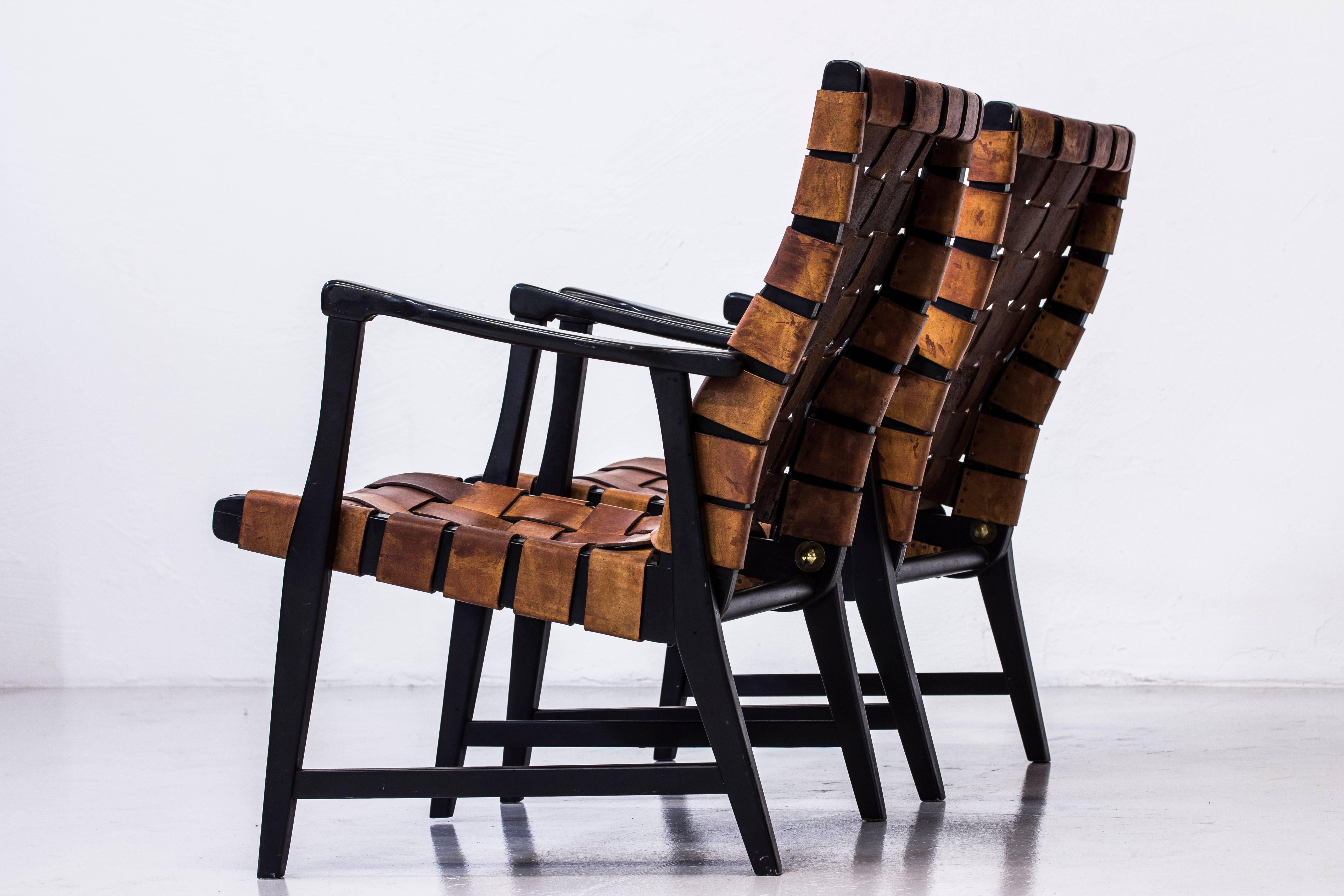 Mid-20th Century Swedish 1940s Easy Chairs by Elias Svedberg