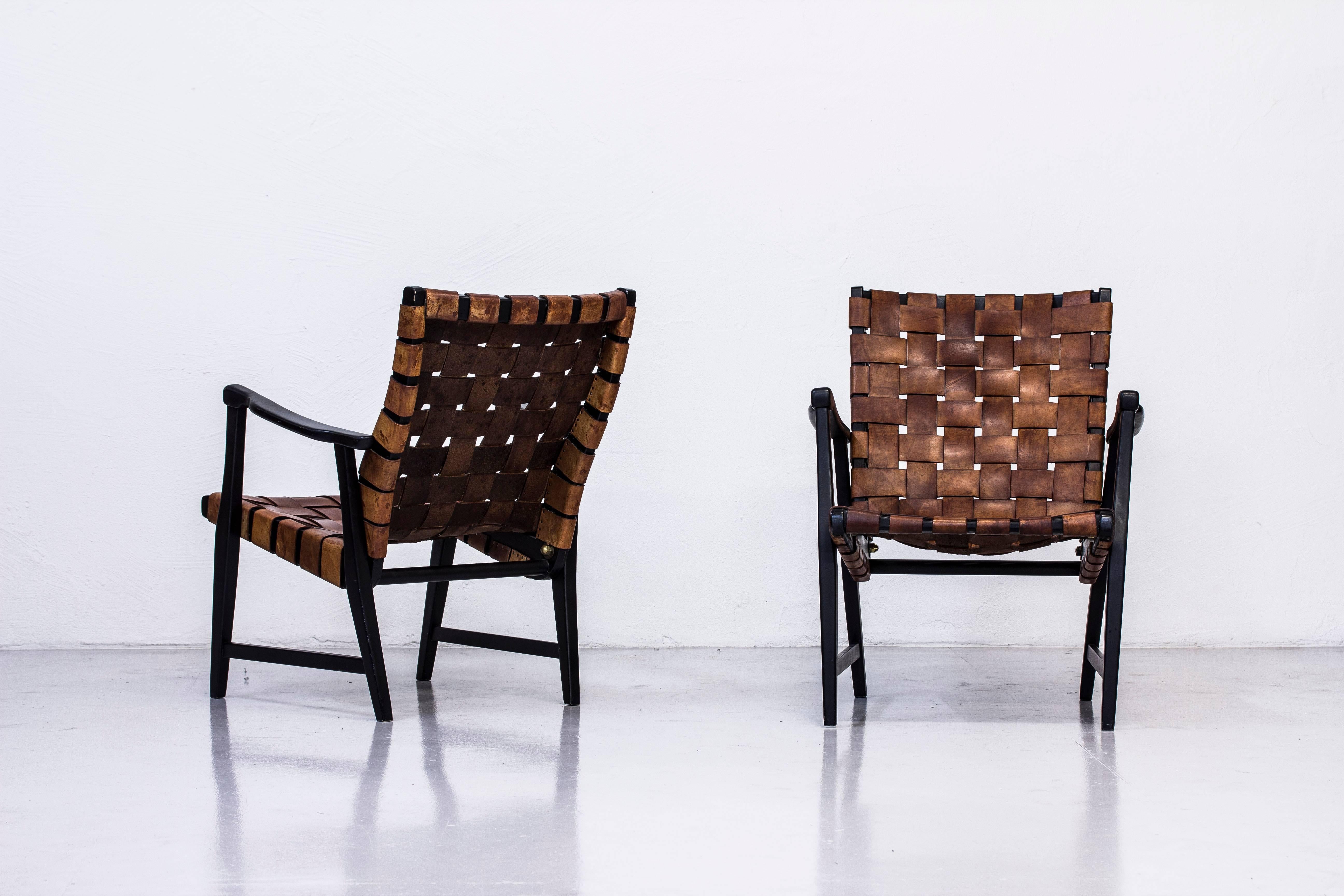 Scandinavian Modern Swedish 1940s Easy Chairs by Elias Svedberg