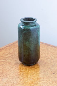 Modernist Bronze vase model 26 by GAB, Guldsmedsaktiebolaget, Sweden 1930s