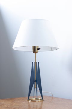 Lámpara de mesa geométrica de mediados de siglo de Falkenbergsbelysning, Suecia, década de 1950