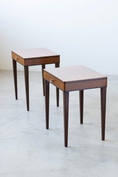 1930s Bedside tables model "O.K" by Axel Einar Hjorth, Nordiska Kompaniet