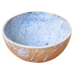 Unique rustic stoneware bowl by Lisa Larson, Gustavsbergs studio 1975