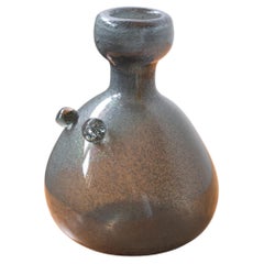 Hand blown Carborundum glass vase by Erik Höglund, Kosta 1950s
