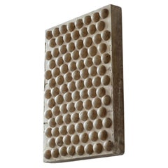 Geometric ready made sculpture, plaster wall plaque 1900s