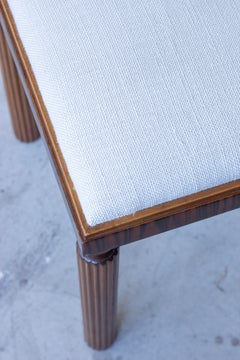 Taburete «Swedish Grace» con zebrano, al estilo de Axel Einar Hjorth, Suecia, década de 1920