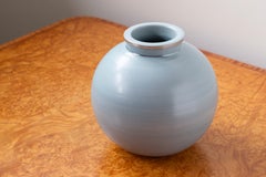 Vase « Aria » bleu et argenté, signé Wilhelm Kåge, Gustavsberg, années 1930