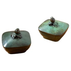 Dekorative Schatullen aus Bronze von Jacob Ängman, GAB Guldsmedskatiebolaget, Schweden, 1930er Jahre