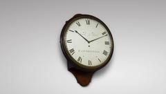 18th Century English Mahogany Large Wall Timepiece