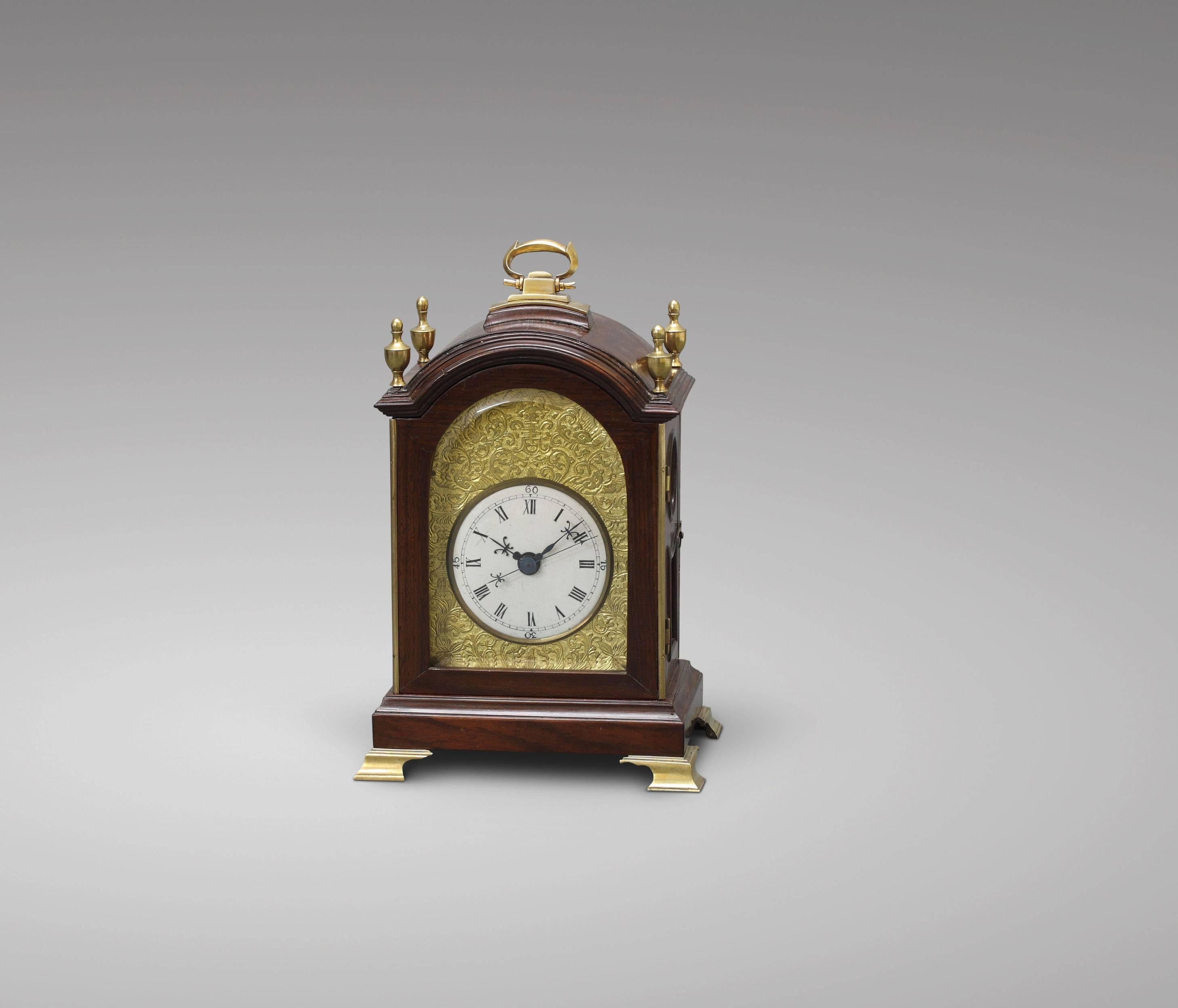 Georgian Small Chinese Bracket Clock for the Export Market, Early 19th Century For Sale