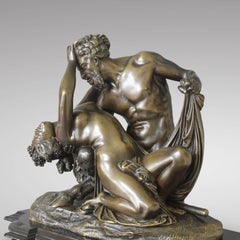 Mantel Clock "Satyr and Bacchante" after James Pradier