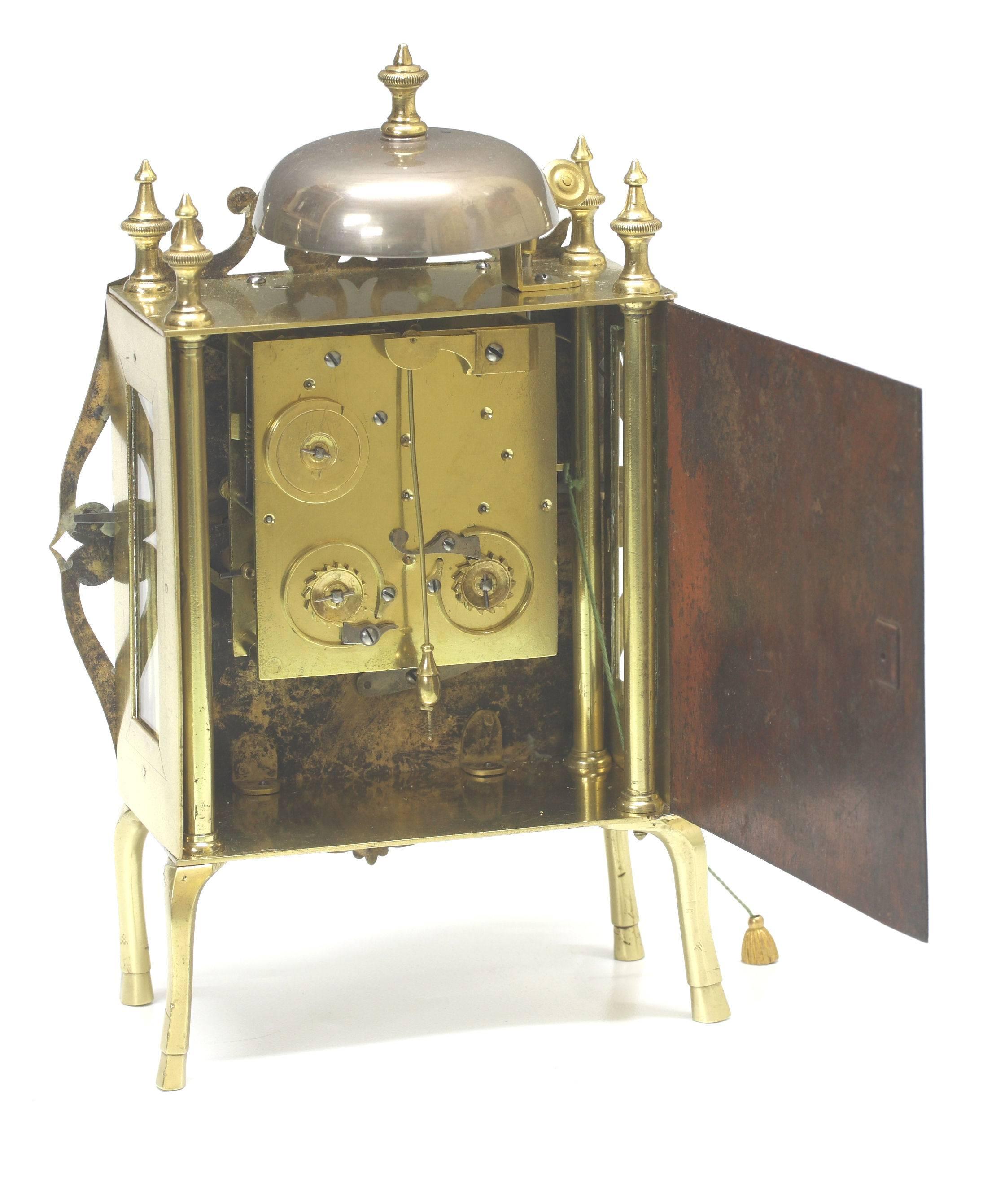 18th Century Brass Portable Table Clock For Sale 1