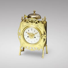 18th Century Brass Portable Table Clock