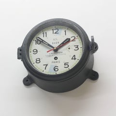 French Navy 1960s Radio Room Bulkhead Clock
