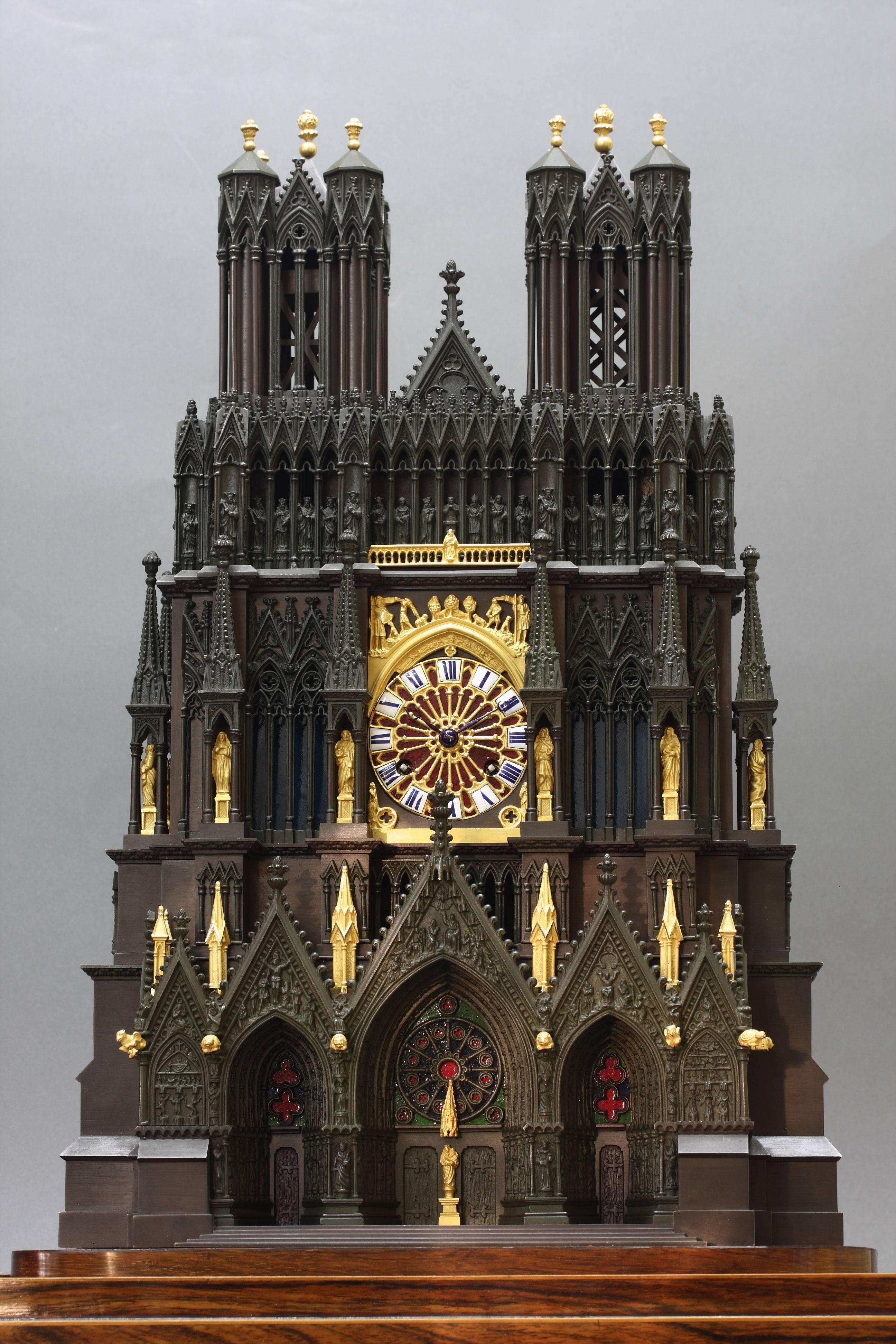 Mid-19th Century French Cathedral Clock