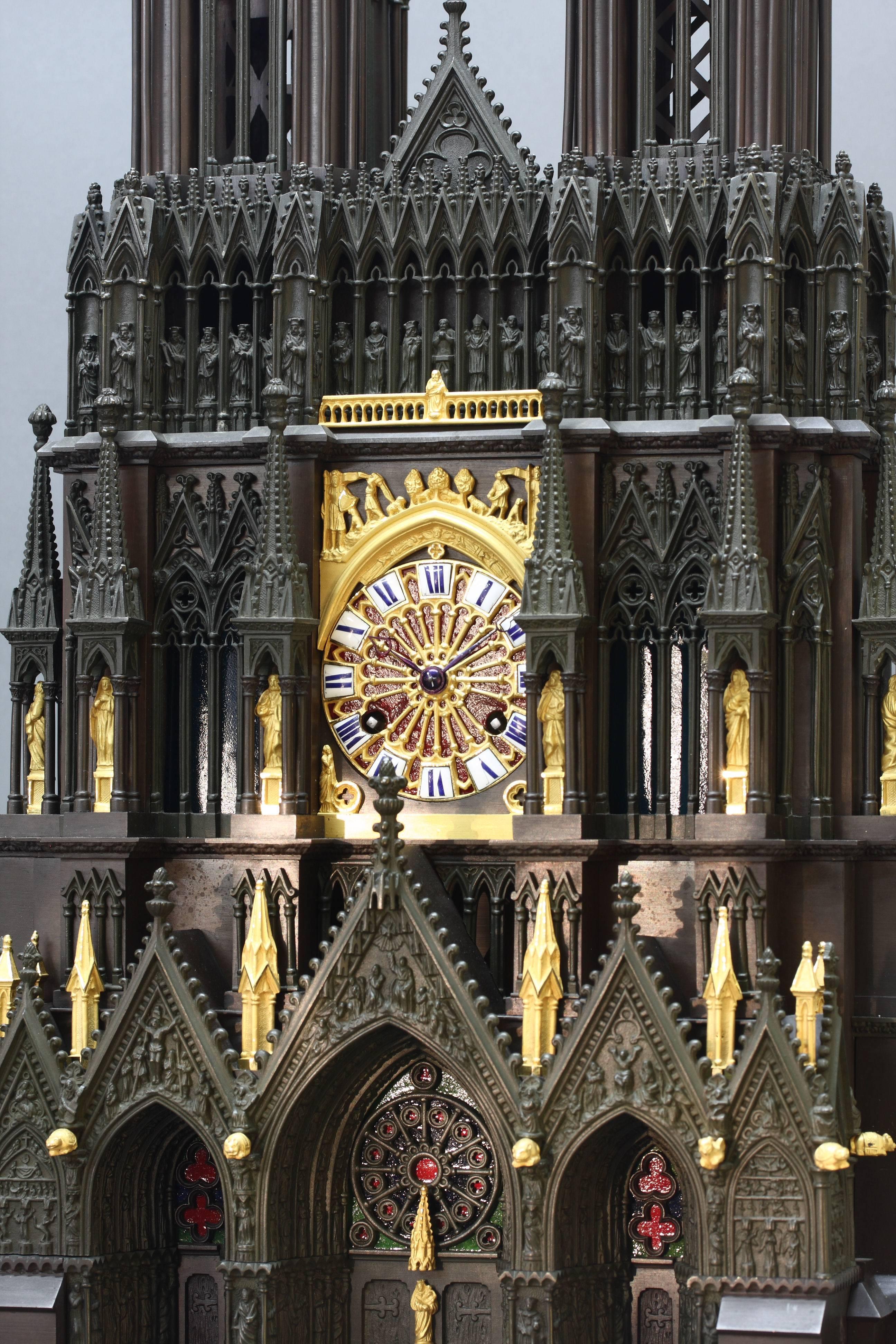 Bronze French Cathedral Clock