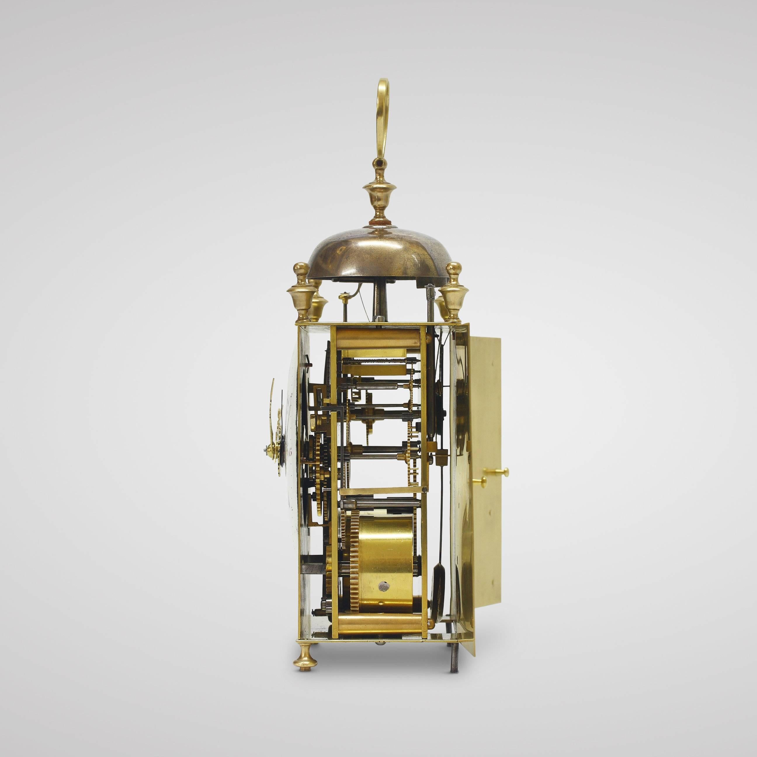 Directoire-Period French Capucine Travelling Clock with Calendar and Alarm 2