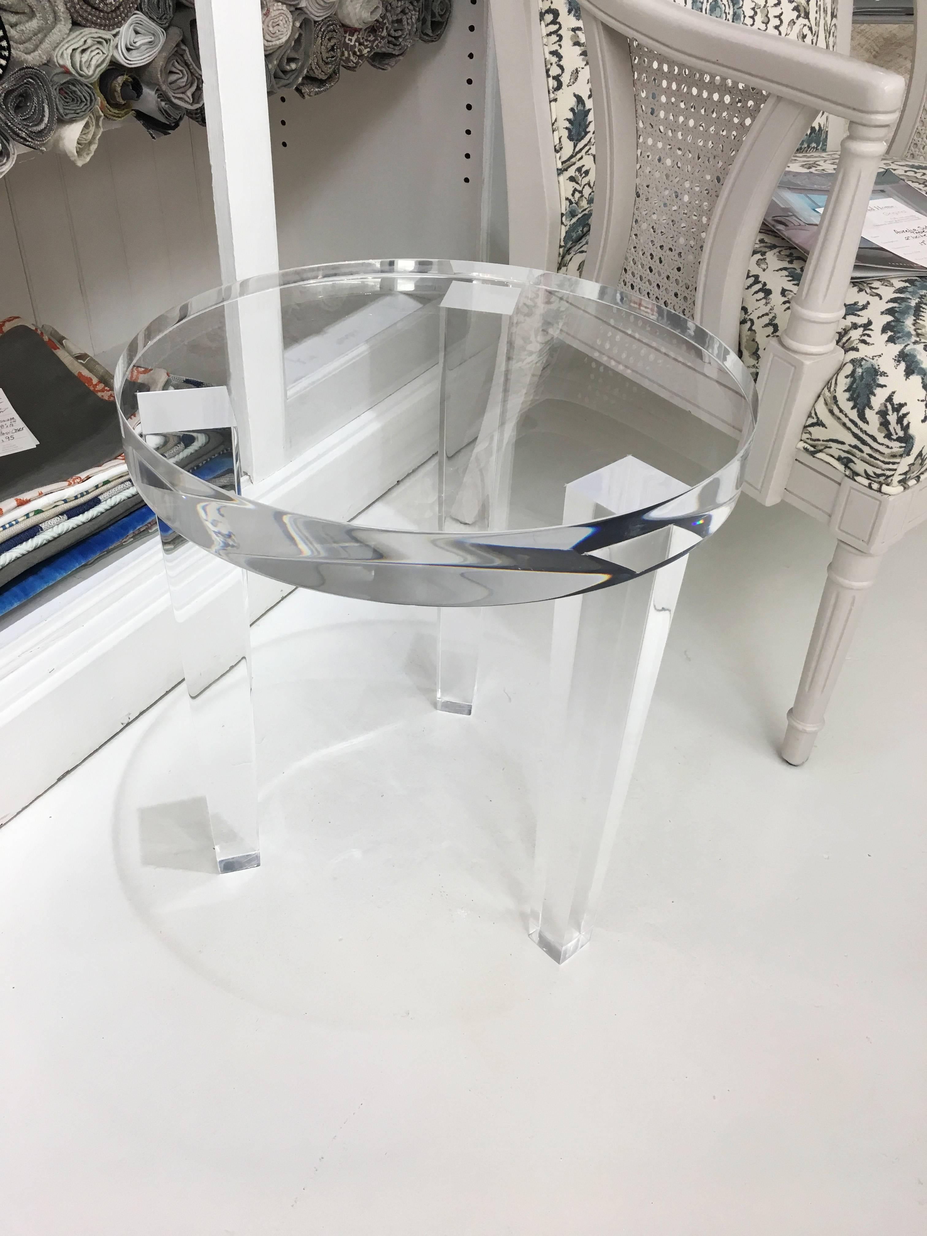 small lucite table