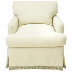 Skirted Upholstered Club Chair, Customizable